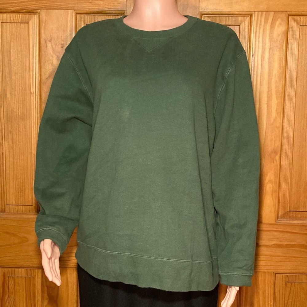 EUC Classic Elements Vintage 90s Sweatshirt Long Sleeve Top Green Size XL